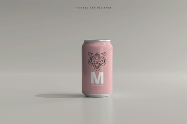 330毫升啤酒饮料苏打水易拉罐外观设计样机模板 330ml Medium Size Soda Or Beer Can Mockup