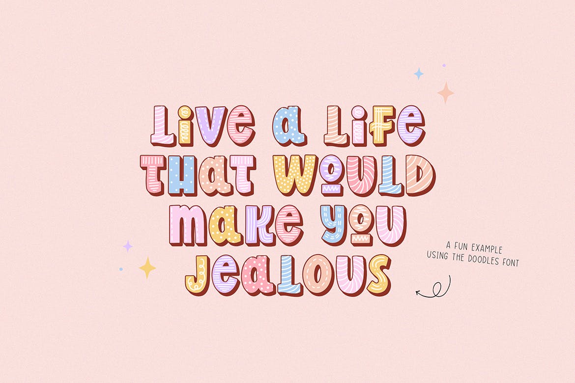 可爱风杂志海报徽标logo设计无衬线英文字体素材 wonderful adventure