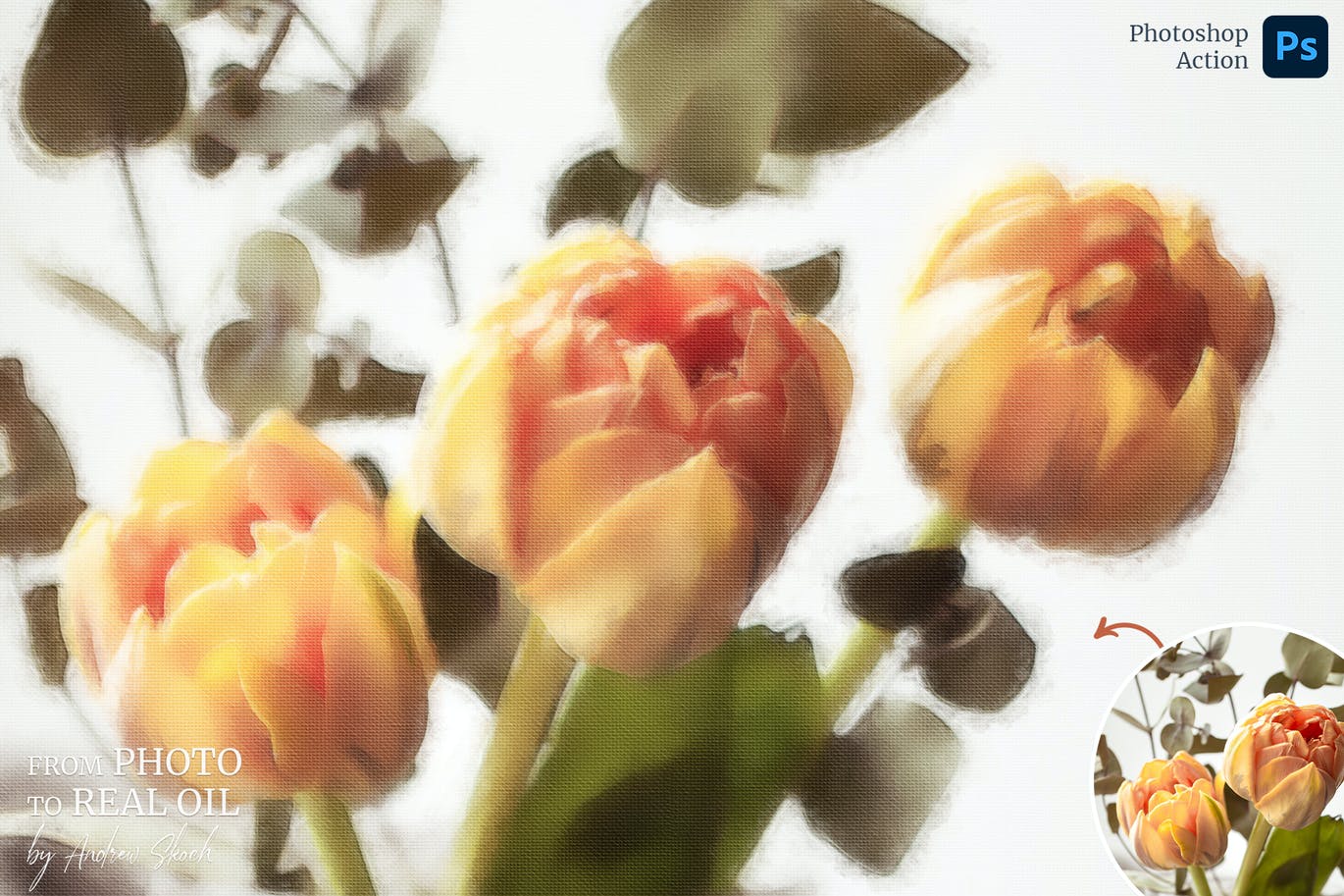 逼真油漆效果照片处理特效PS动作素材 Realistic Oil Painting – Photoshop Action插图3