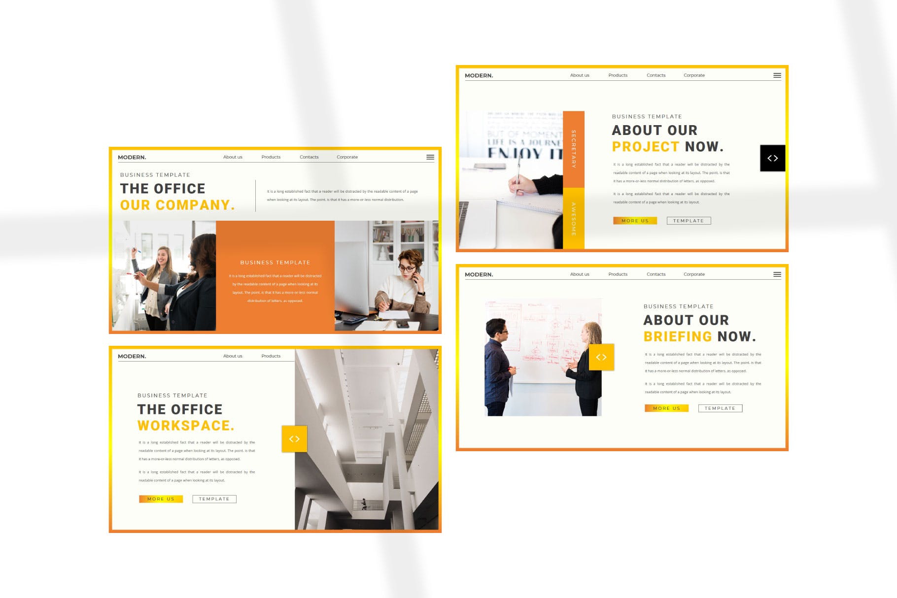 极简主义企业营销策划演示文稿设计ppt模板 CORPHASE Powerpoint Template插图4