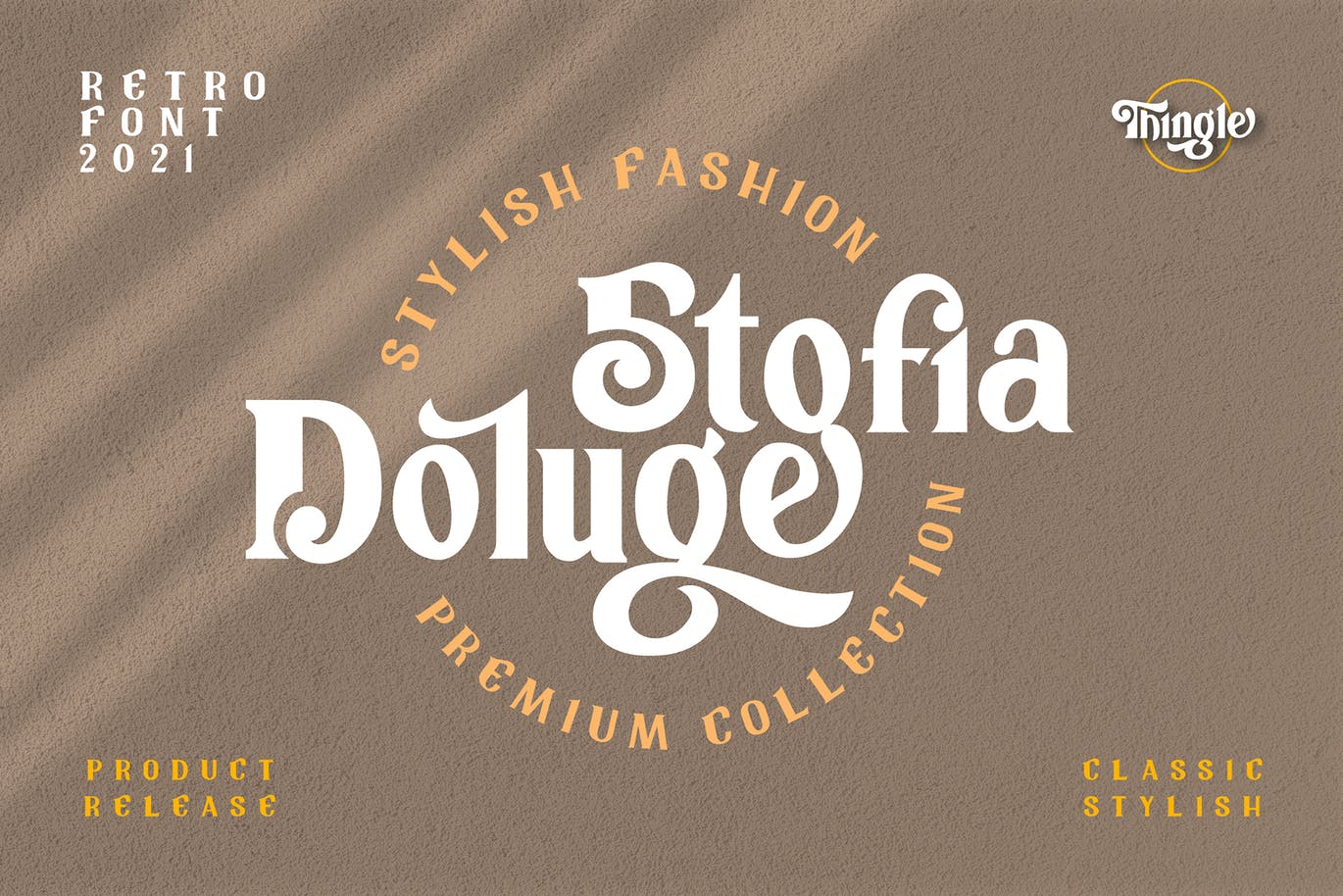 复古经典品牌徽标Logo海报标题设计衬线英文字体 Tingle Modern Classy Font插图3