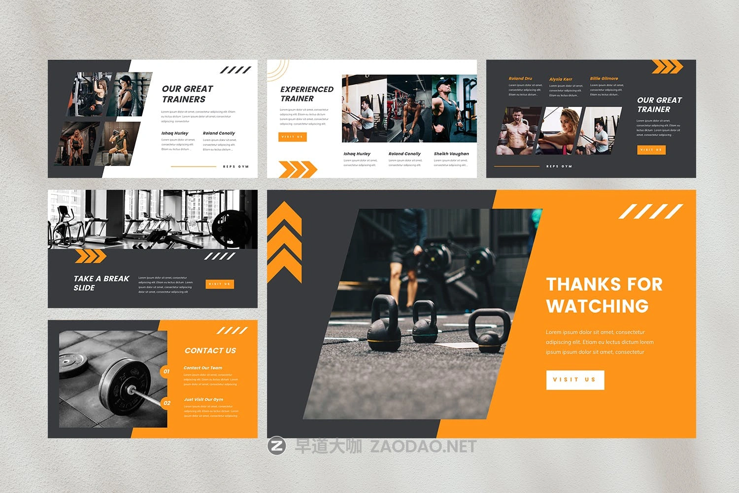 时尚专业健身房营销策划图文排版设计PPt+keynote模板 Reps – Gym PPt+keynote Template插图4 时尚专业健身房营销策划图文排版设计PPt+keynote模板 Reps – Gym PPt+keynote Template插图4