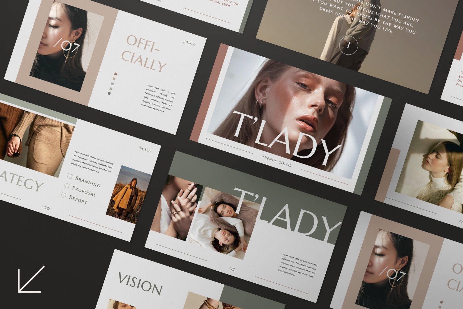 现代时尚品牌营销策划图文排版设计演讲Keynote+ppt模板 T Lady Brand Keynote+ppt Presentation Template插图6