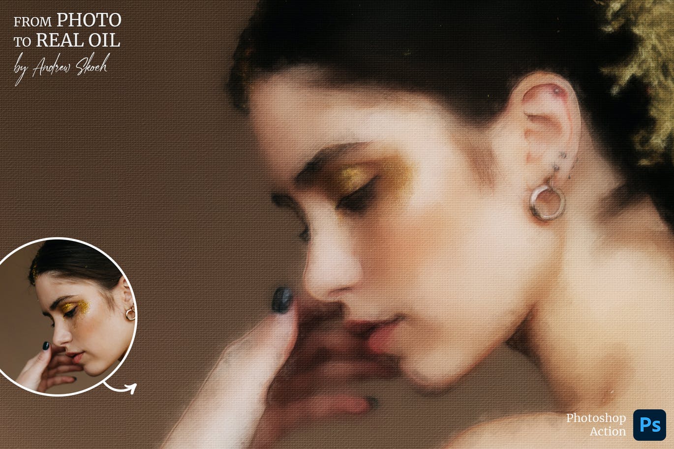 逼真油漆效果照片处理特效PS动作素材 Realistic Oil Painting – Photoshop Action插图7