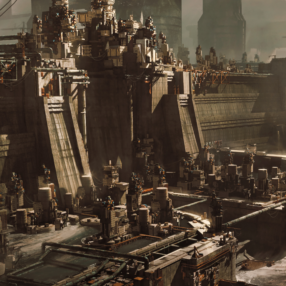 超大荒芜之地废墟工厂场景3d模型kitbash3d–wasteland