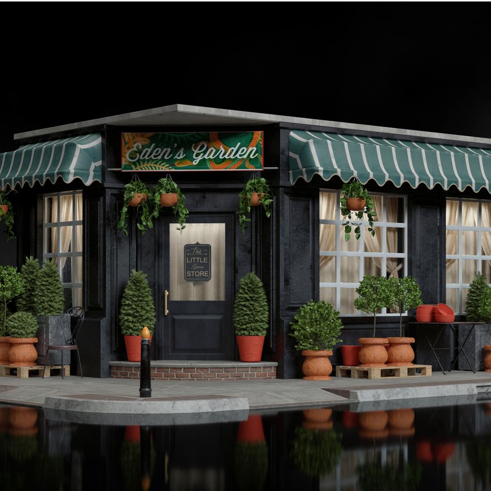 超大商店楼房建筑街道设施3D模型设计素材 Kitbas3D – Storefronts插图5 超大商店楼房建筑街道设施3D模型设计素材 Kitbas3D – Storefronts插图5