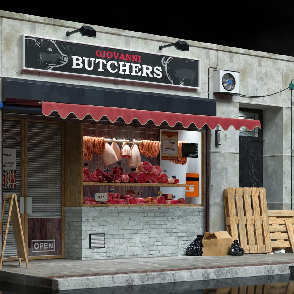 超大商店楼房建筑街道设施3D模型设计素材 Kitbas3D – Storefronts插图8 超大商店楼房建筑街道设施3D模型设计素材 Kitbas3D – Storefronts插图8