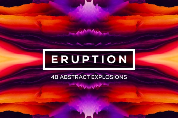 48款潮流抽象炫彩爆炸炸裂创意海报设计背景图片素材 Eruption – 48 Abstract Explosions