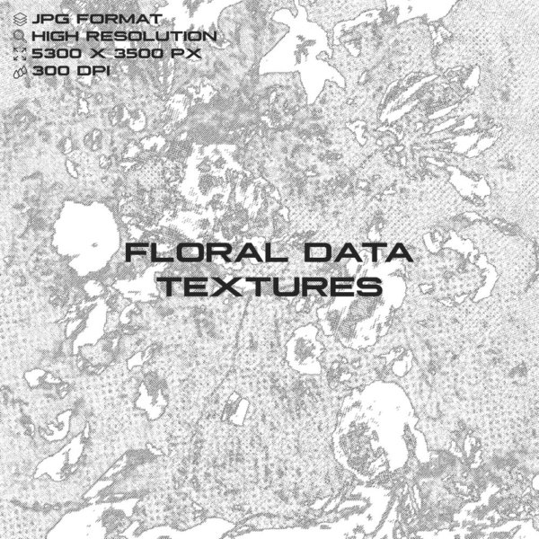 8款高清酸性几何花卉纹理背景图片设计素材 Floral Data Textures