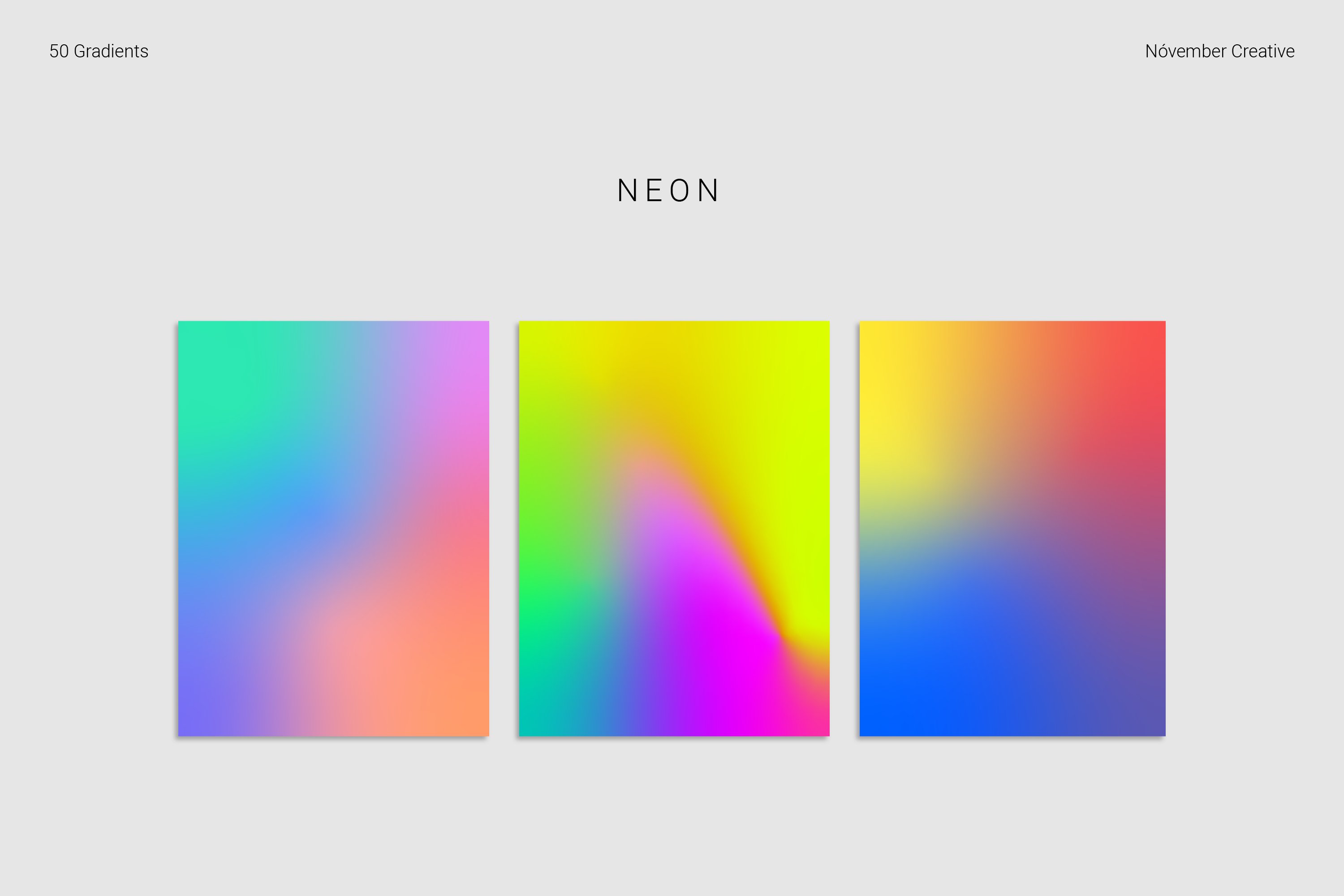潮流复古炫彩颗粒噪点模糊渐变背景纹理图形设计素材 80 Vibrant Gradients & Shapes插图2