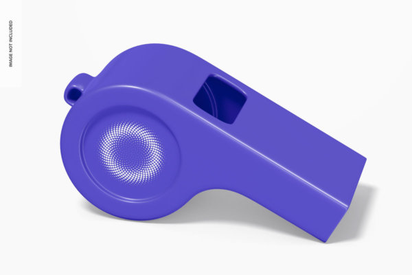 极简塑料口哨设计贴图样机模板 Plastic Whistles Mockup