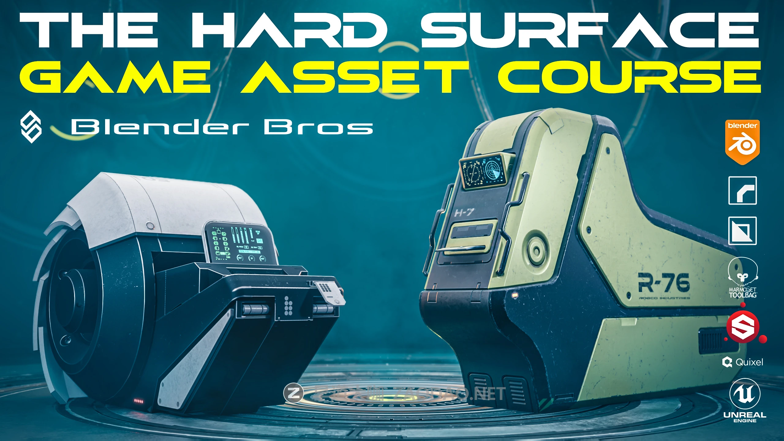 Blender游戏硬面模型贴图材质渲染视频教程 Gumroad – The BlenderBros Hard Surface Game Asset Course插图 Blender游戏硬面模型贴图材质渲染视频教程 Gumroad – The BlenderBros Hard Surface Game Asset Course插图
