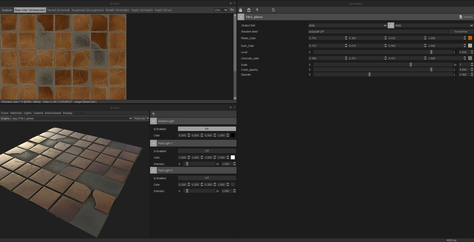 4K超清瓷砖地板贴图C4D材质预设模板 Cracked Tile – 4K Textures插图4