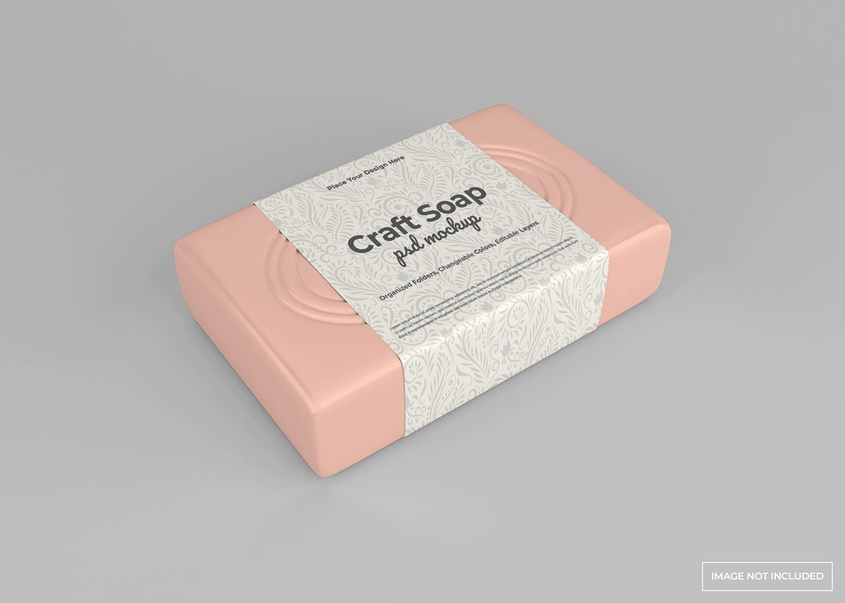 8款肥皂标签设计贴图样机模板素材 craft soap mockup