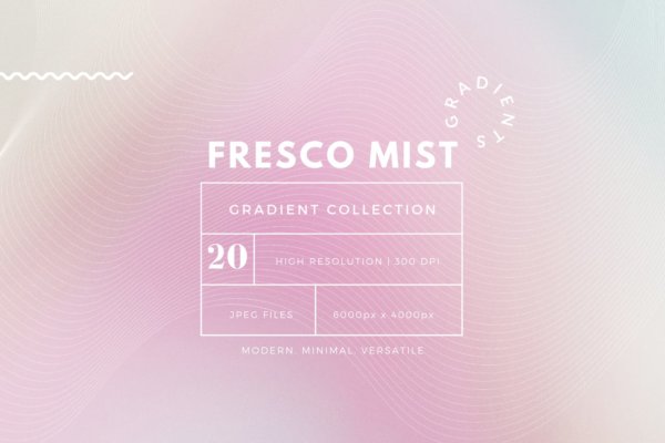 现代高清几何波浪噪点颗粒背景图片设计素材 Fresco Mist Gradient Background Collection