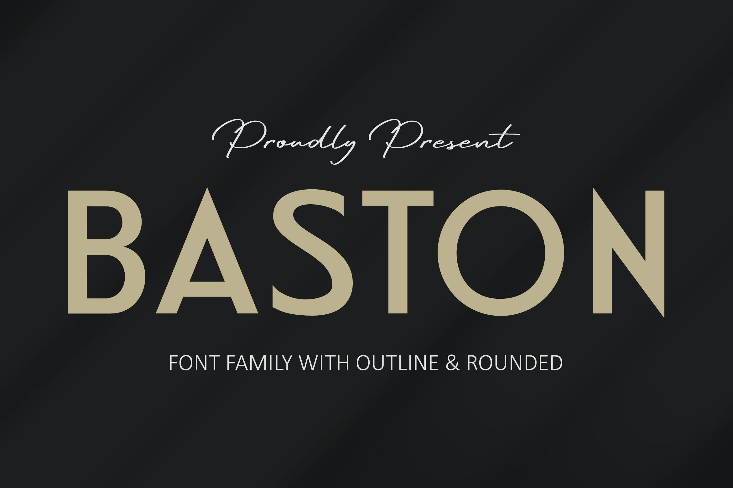 时尚优雅杂志海报标志设计无衬线英文字体 baston business sans font