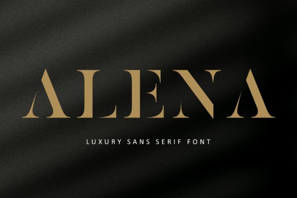 时尚杂志海报徽标logo设计无衬线英文字体 ALENA Advertisement Font