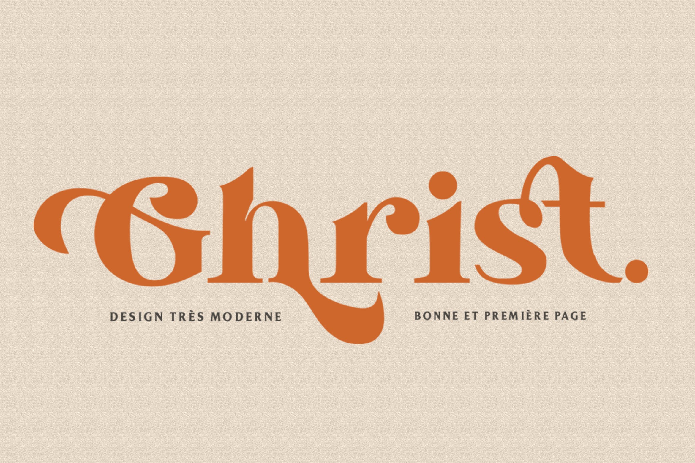 现代优雅海报请柬徽标logo设计衬线英文字体素材 Ghrist – Elegant Bold Serif插图