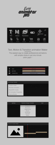 炫酷文本标题MG动画特效AE脚本素材 Easy Animator Pro