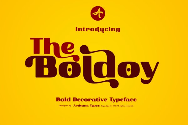 优雅品牌标志海报设计无衬线英文字体 Boldoy – Decorative Typeface