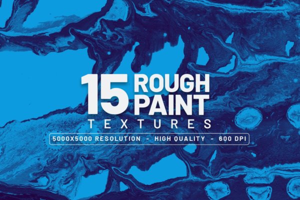 15个抽象粗糙油漆纹理背景图片设计素材 15 Rough Paint Textures