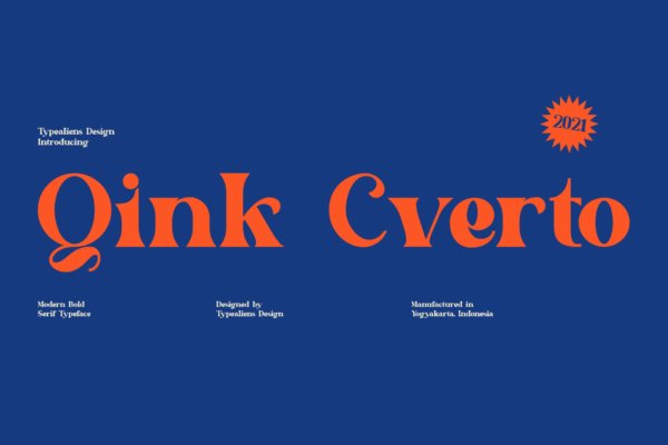 现代标识品牌徽标logo设计衬线英文字体 Qink Cverto