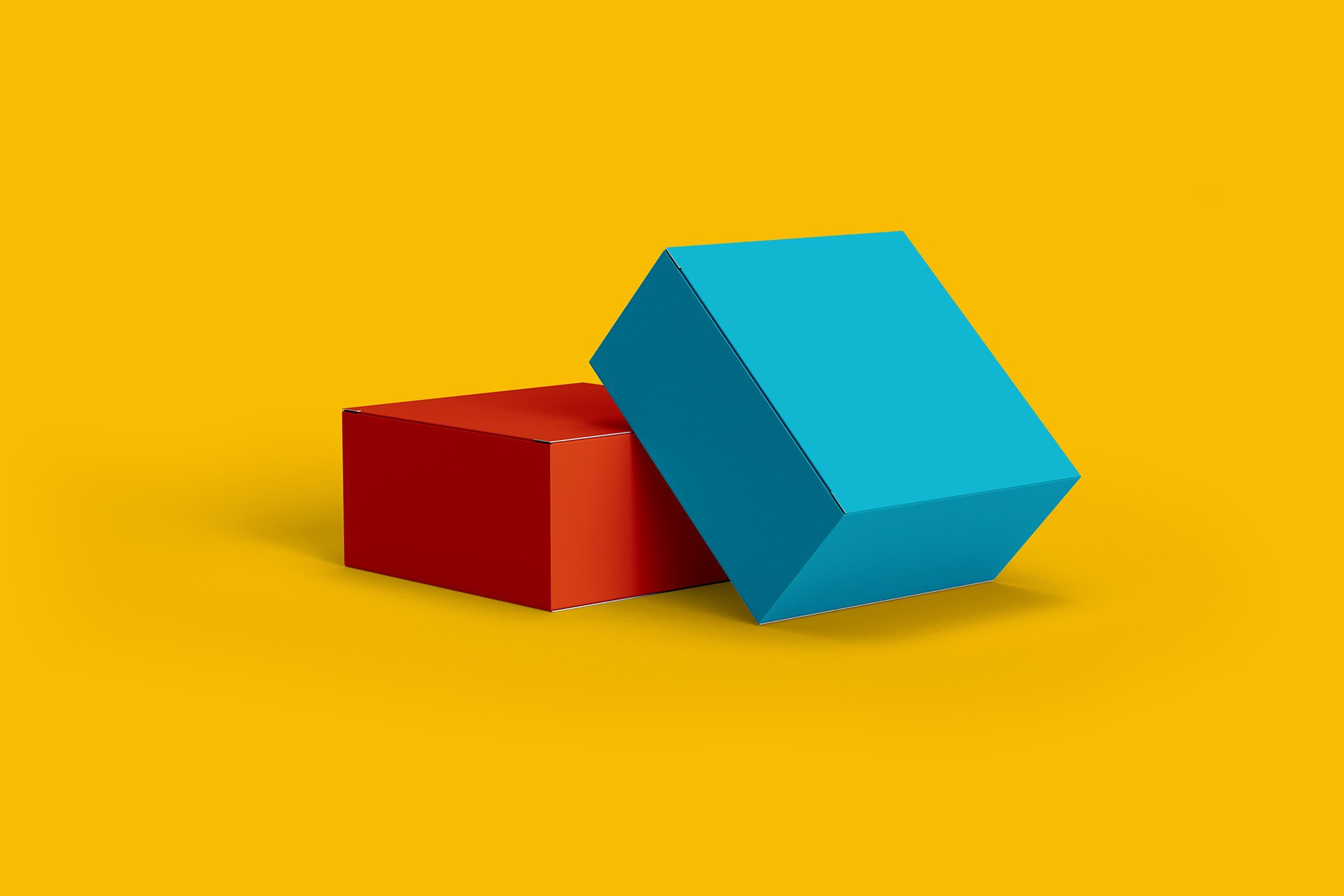 7款逼真产品包装纸盒设计贴图样机模板packageboxmockup–7views