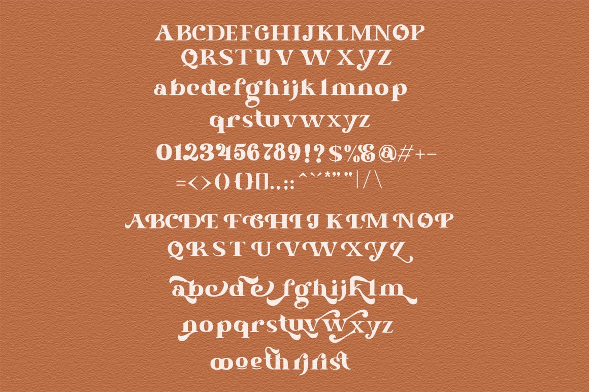 现代优雅海报请柬徽标logo设计衬线英文字体素材 Ghrist – Elegant Bold Serif插图10