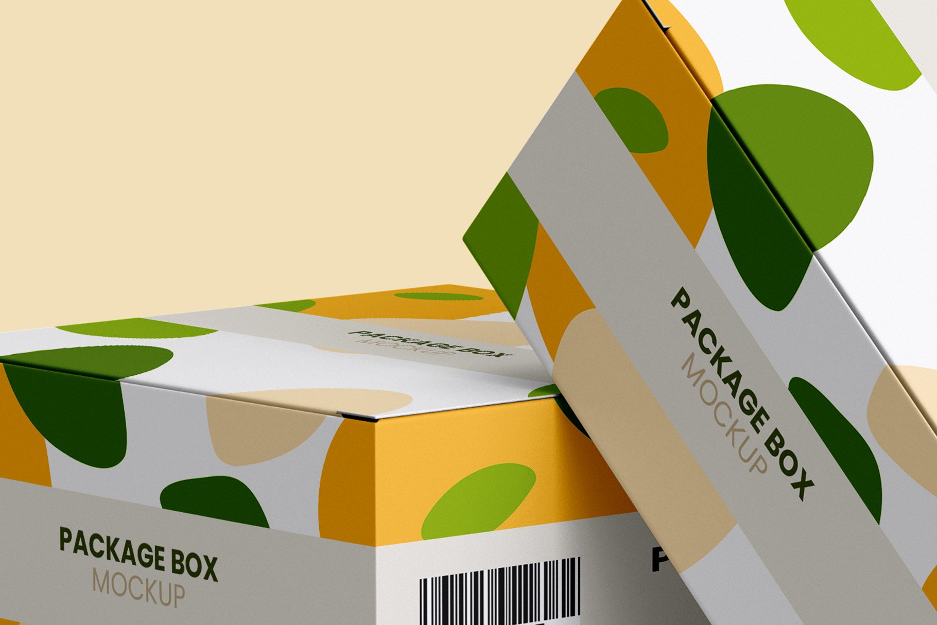 7款逼真产品包装纸盒设计贴图样机模板packageboxmockup–7views