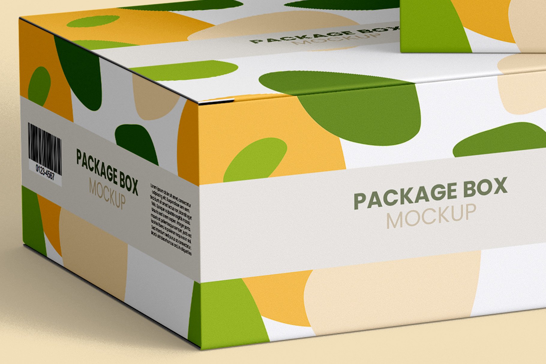 7款逼真產品包裝紙盒設計貼圖樣機模板packageboxmockup–7views