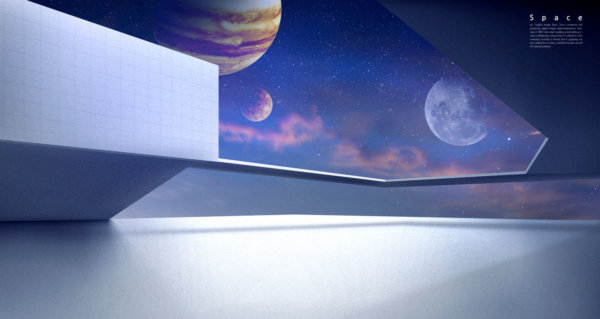 10款超酷大气星空立体虚幻空间背景图PS设计素材 Starry Sky Background Material