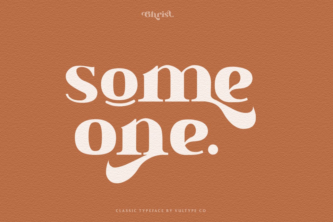 现代优雅海报请柬徽标logo设计衬线英文字体素材 Ghrist – Elegant Bold Serif插图2