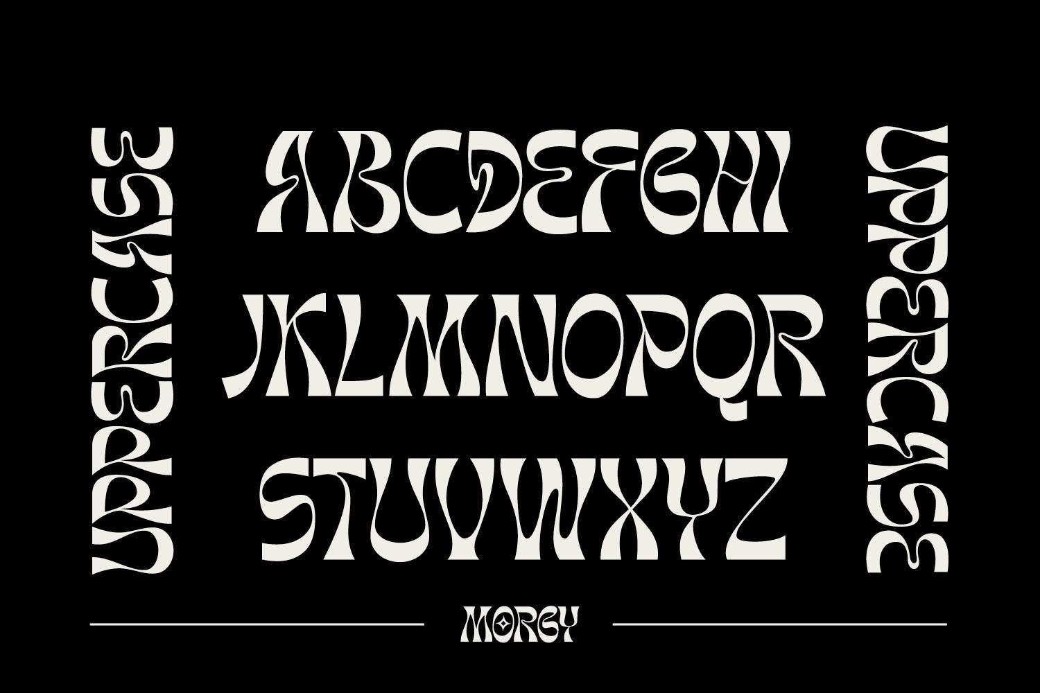复古逆反差海报品牌徽标logo设计无衬线英文字体 Morgy Font插图2
