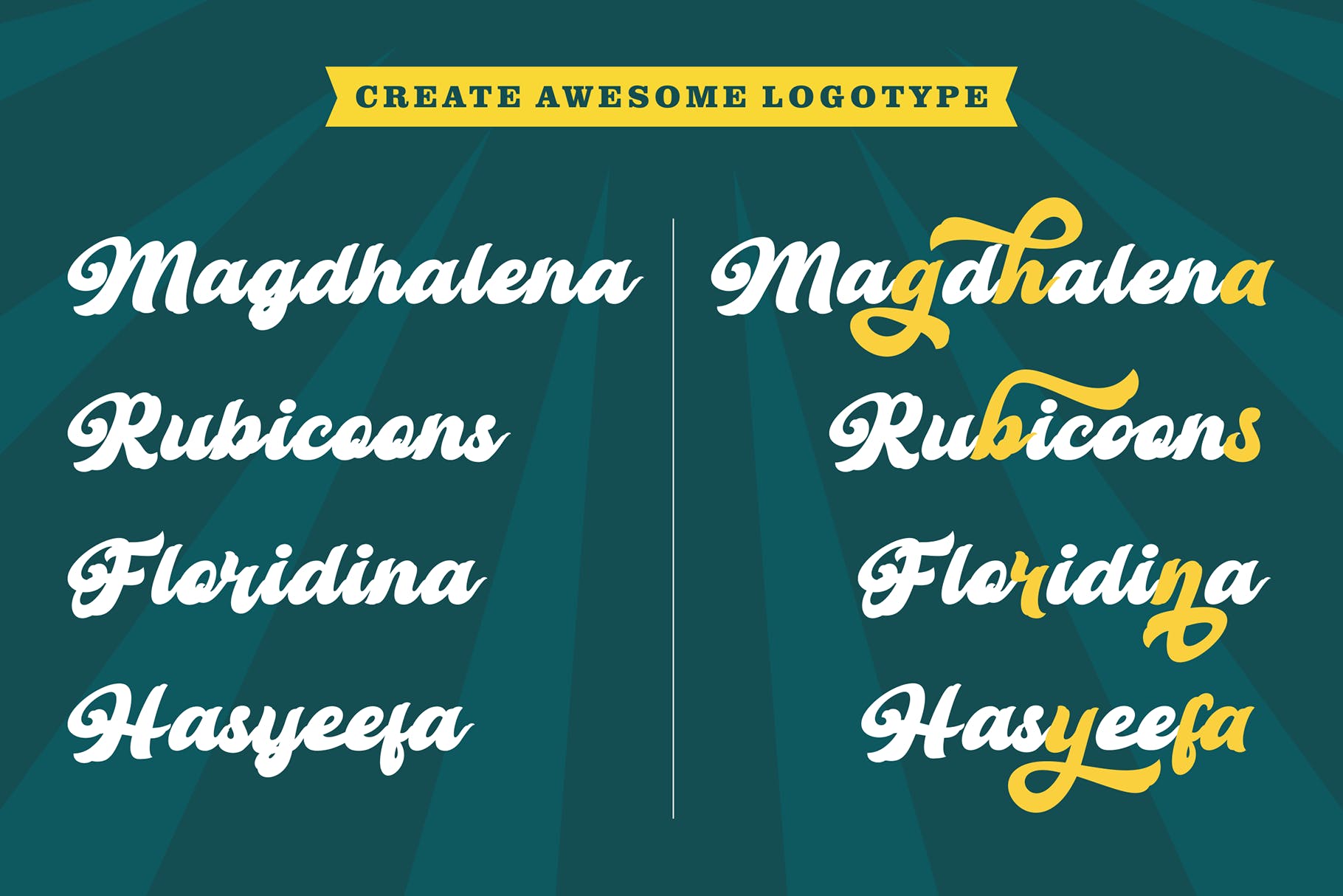 复古海报包装徽标logo设计手写英文字体 Retro Young – Vintage Bold Font插图2