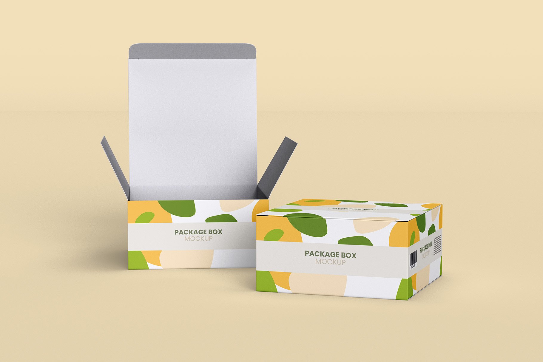 7款逼真产品包装纸盒设计贴图样机模板packageboxmockup–7views