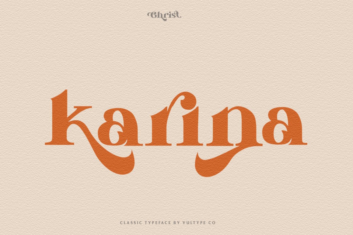 现代优雅海报请柬徽标logo设计衬线英文字体素材 Ghrist – Elegant Bold Serif插图4