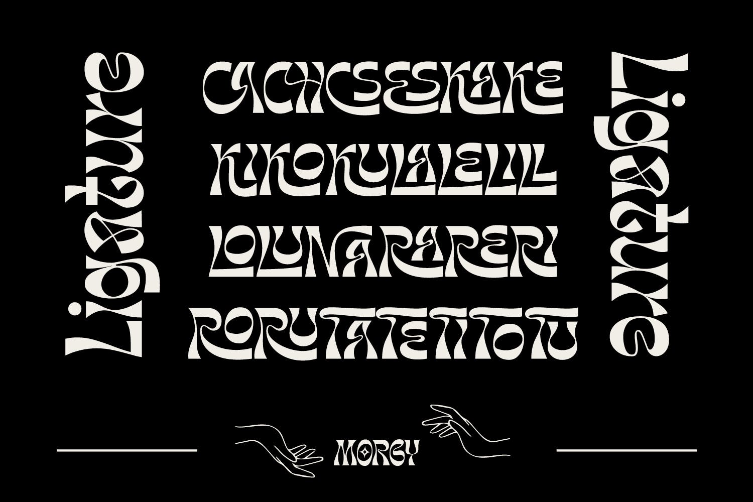 复古逆反差海报品牌徽标logo设计无衬线英文字体 Morgy Font插图7