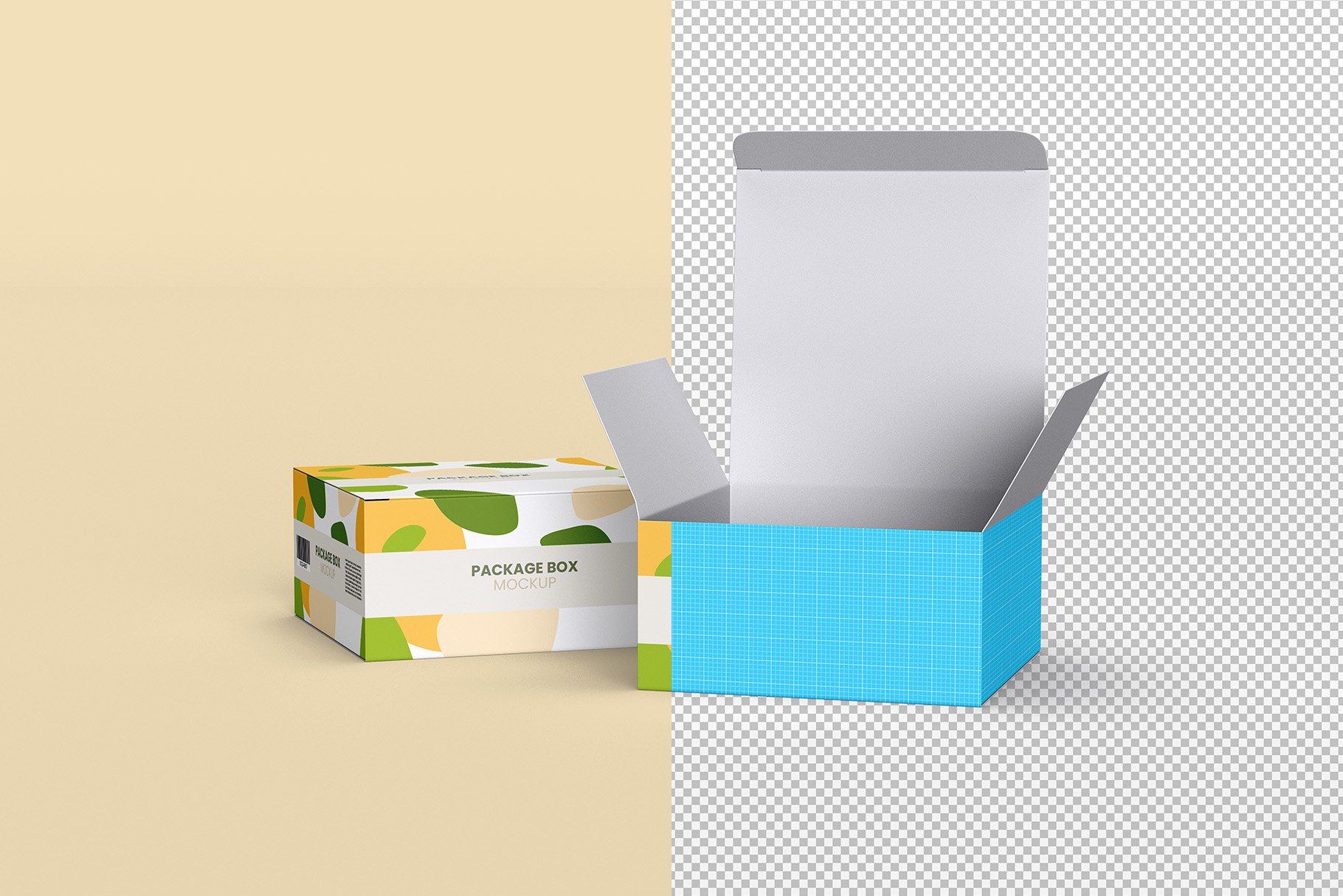 7款逼真产品包装纸盒设计贴图样机模板packageboxmockup–7views