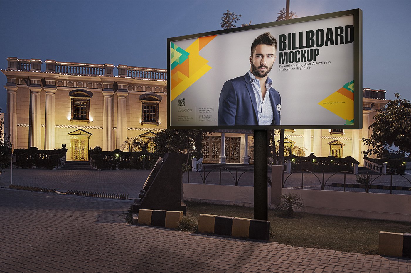 14个高品质户外灯箱广告牌样机模板素材 outdoor advertising mockup