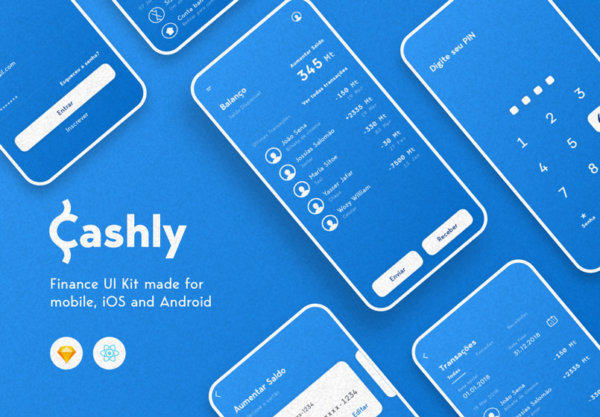 金融理财科技APP应用程序界面设计UI套件 Cashly Fintech UI Kit