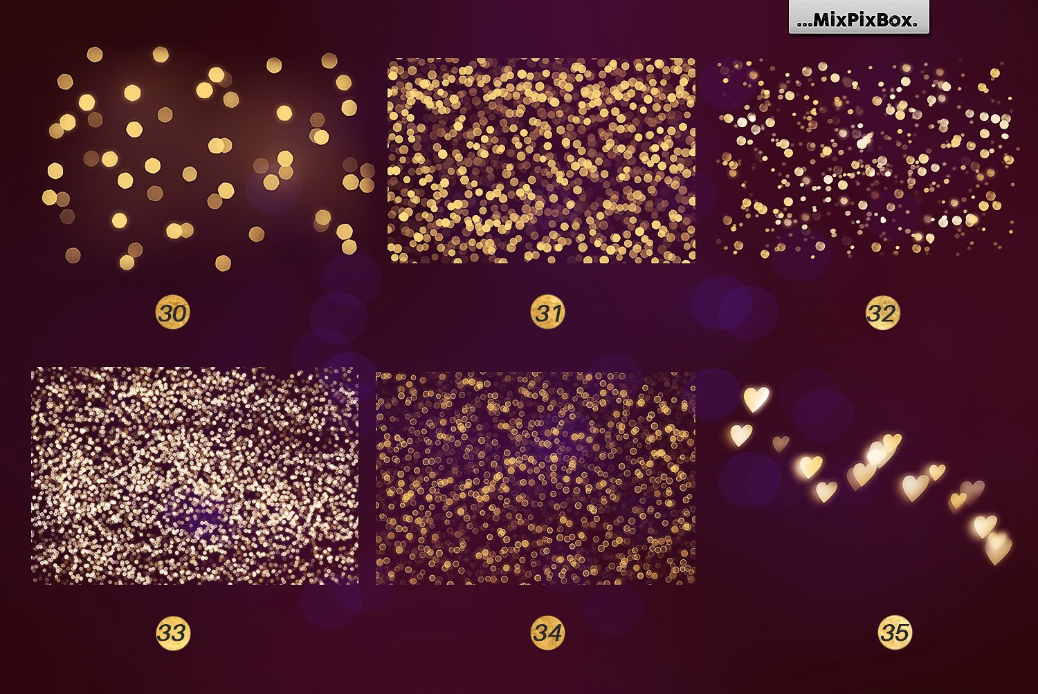 圣诞节星光灯光装饰背景图片设计素材 Christmas Lights Golden Glow插图12