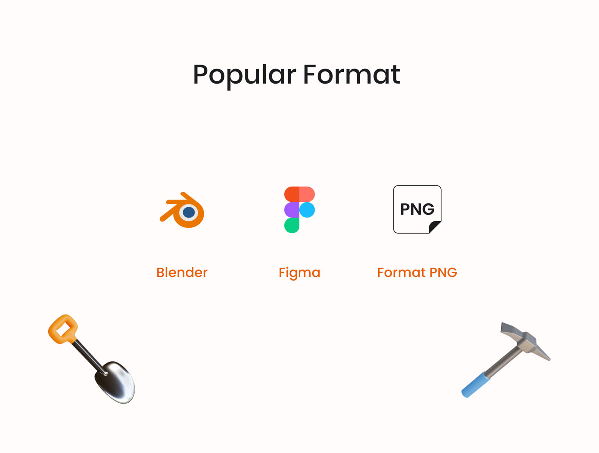 20个高级工业产品3D图标设计素材 Mantools – Construction Tools 3D Icons插图1