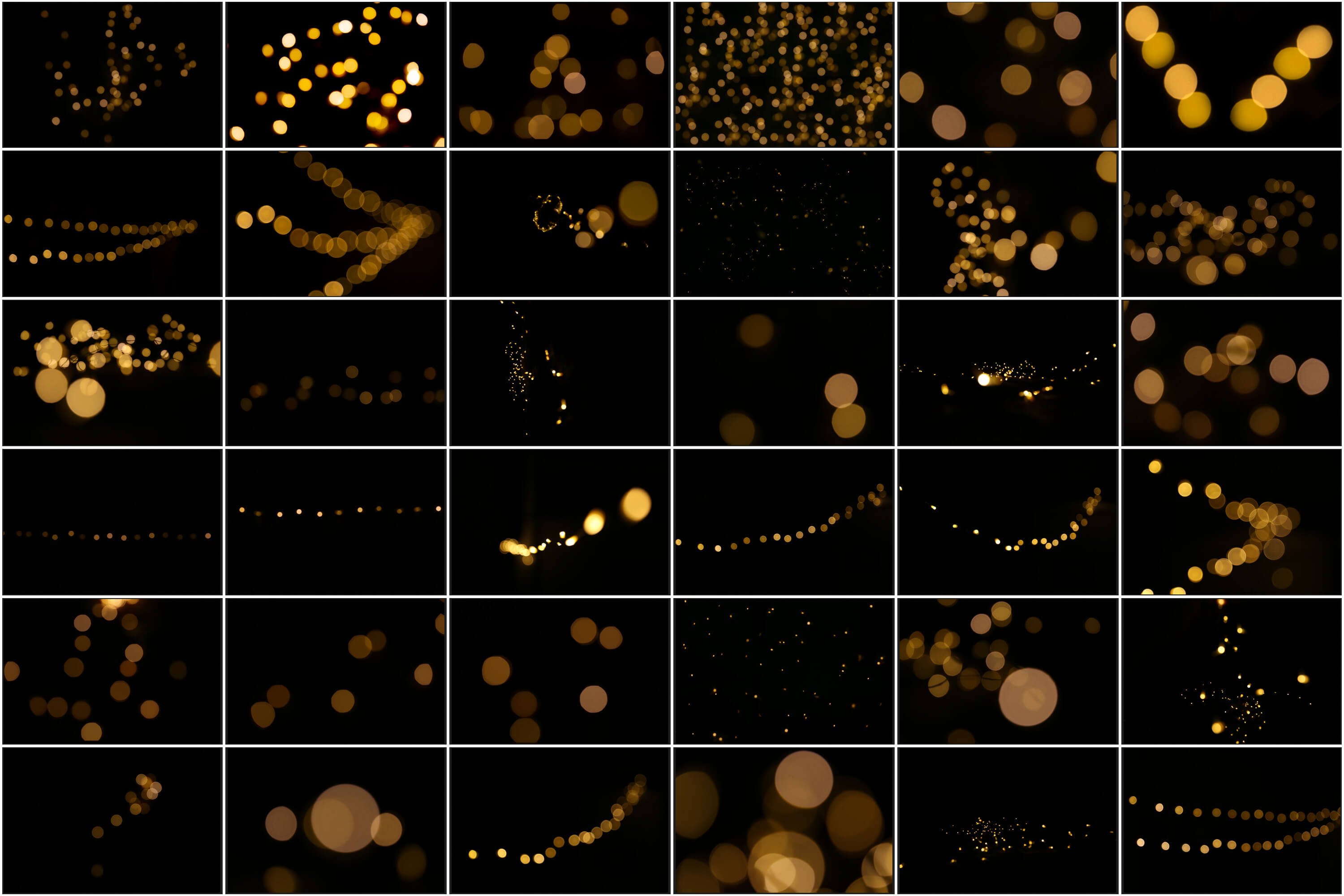 60款金色散景光斑曝光纹理ps叠加图片素材60goldenbokehpack01lights