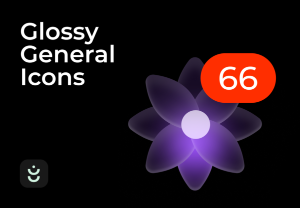 66个光泽立体界面设计图标Figma素材 Glossy66 icons