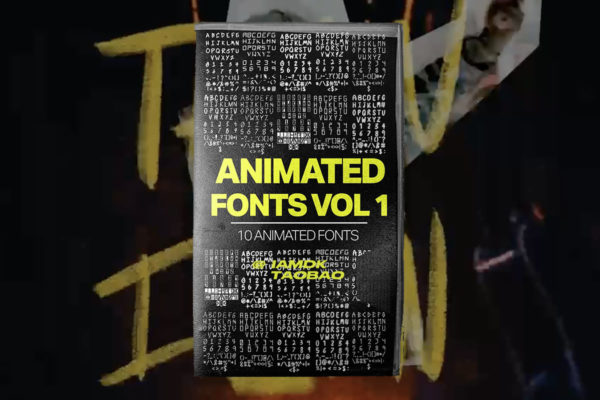 370组箭头线条打勾叉圈元素动画GIF图片素材 Tropic Colour – Animated Fonts Vol 1
