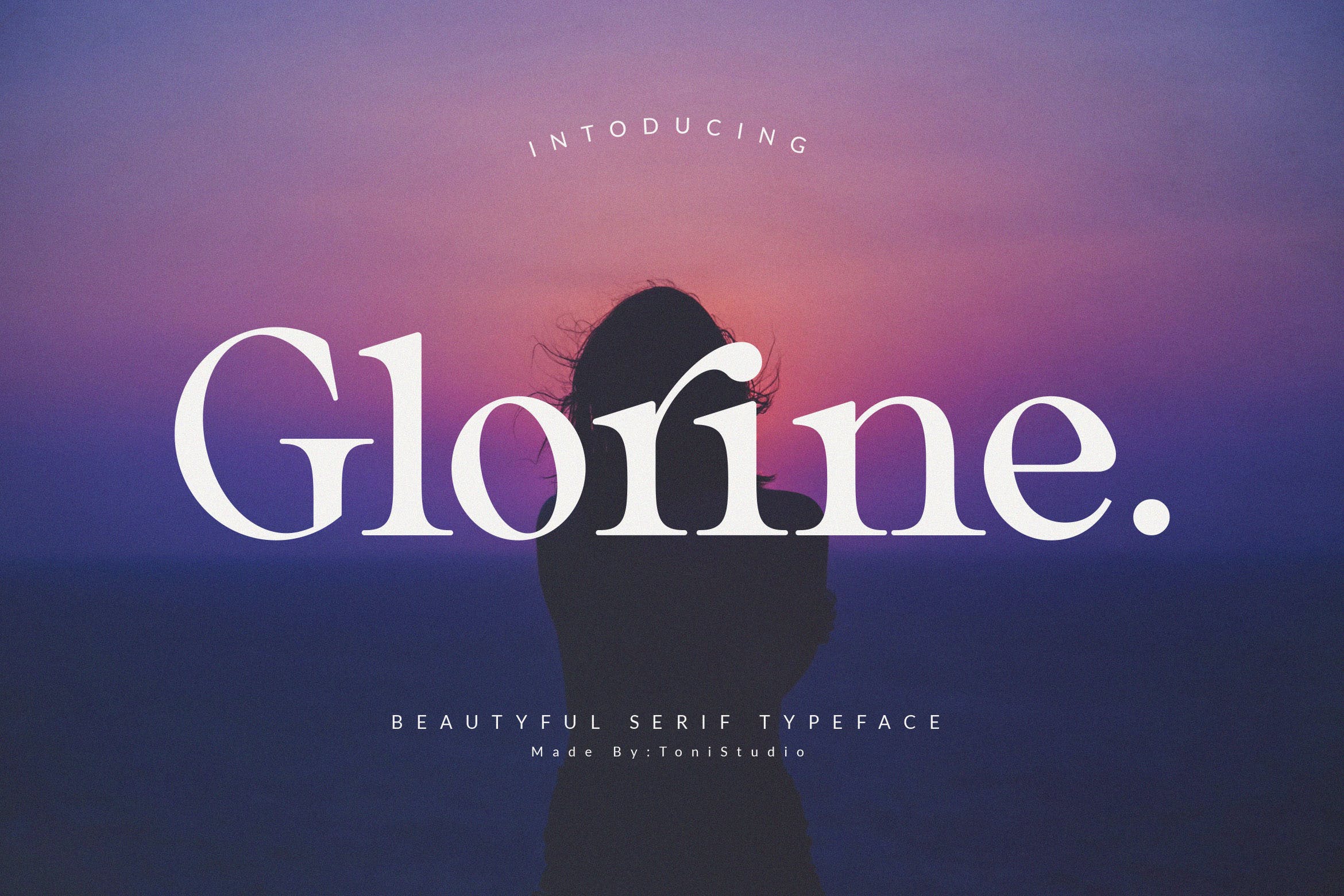 现代复古杂志海报徽标logo设计衬线英文字体 Glorine插图