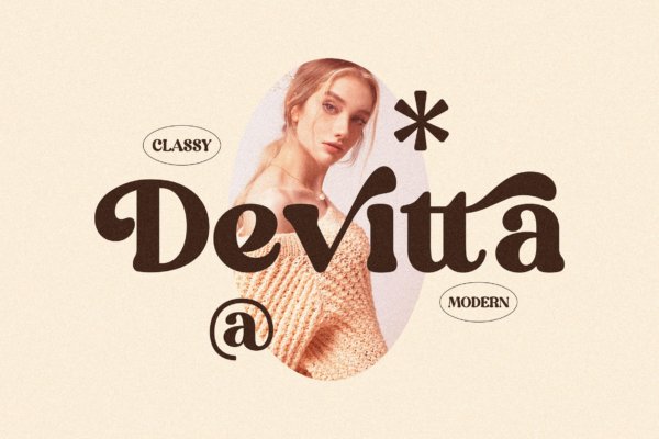 时尚海报品牌标识设计衬线英文字体 Devitta Stylish Serif Font LS