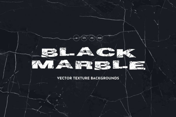 超酷大理石黑白根纹理瓷砖石纹背景底纹Ai设计素材 Black Marble Vector Texture Backgrounds