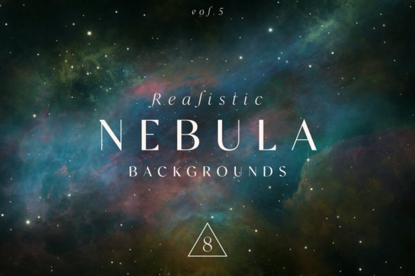 8种逼真太空星云背景图片设计素材 Realistic Nebula Backgrounds 5