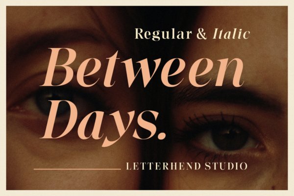 优雅奢华杂志标识邀请函设计衬线英文字体 Between Days – Sophisticated Serif